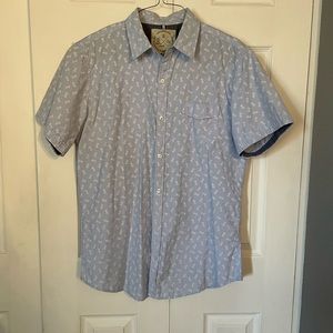 Short sleeve blue pineapple shirt, L